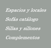 Espacios y locales Sofás catálogo Sillas y sillones Complementos